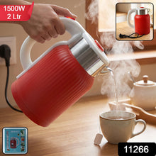 2 litre red electric kettle with 1500W fast boiling