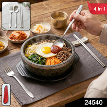 Reusable steel cutlery travel kit with carrying pouch