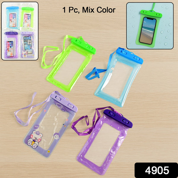 Pouch Cover Mobile Water Protector (1 Pc / Mix Color / Mix Design)