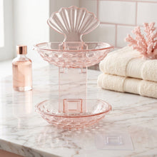 Wall mounted self adhesive soap holder with two tiers