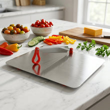 Steel chopping board white bg